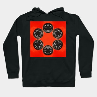 IN TOTAL CONTROL . Abstract symmetrical design in vivid RED Hoodie